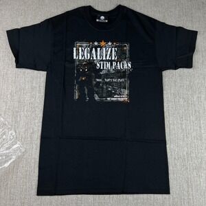 JINX Blizzard StarCraft Terran Federation Legalize Stim Packs T-Shirt Mens Small